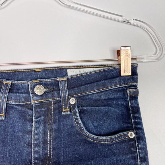 Rag & Bone Womens 24 10 Inch Skinny Jeans in Harrow Medium Wash Cotton Blend - Picture 6 of 12